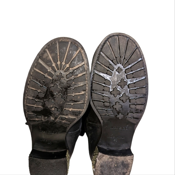 JIMMY CHOO Crystal-Detailed Suede Biker Boots in Black Size 40/US 9 - Picture 10 of 10